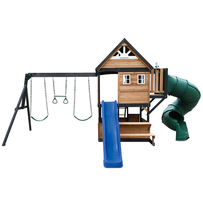 Claremont Swing Set and Playground 2.2m slide and 2.9m tube slide