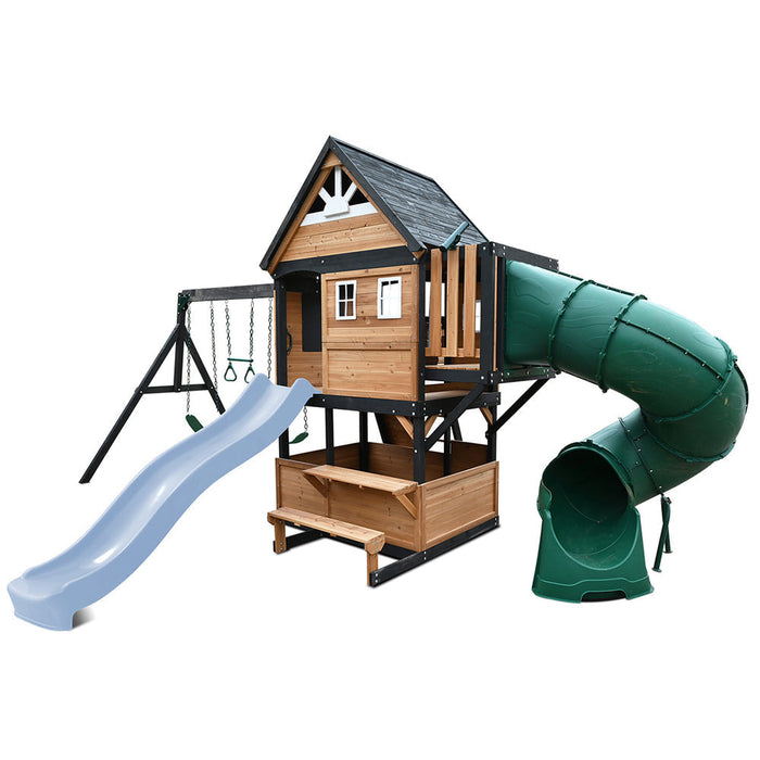 Claremont Swing Set and Playground belt swings and trapeze