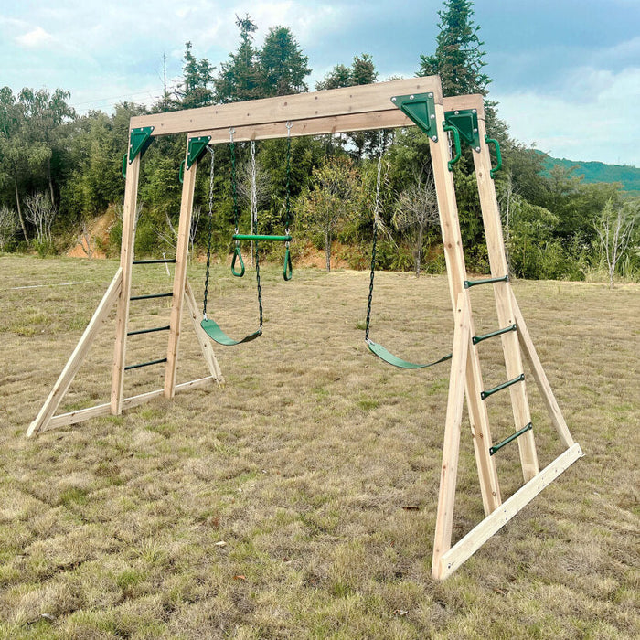 Lifespan Kids Daintree 2-in-1 Outdoor Monkey Bars & Swing Set - Mid Swing Sets