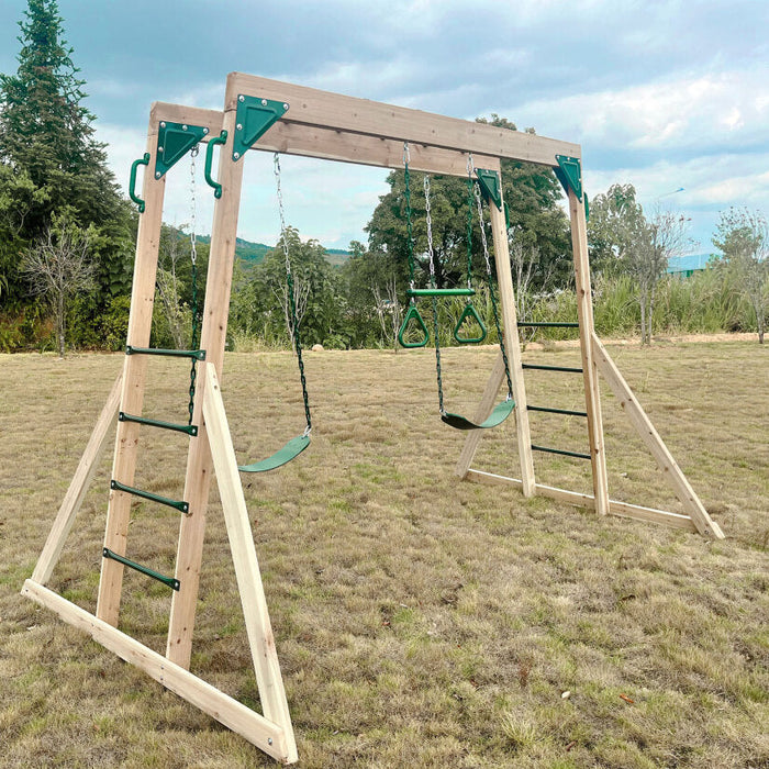 Lifespan Kids Daintree 2-in-1 Outdoor Monkey Bars & Swing Set - Mid Swing Sets