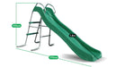 Lifespan Kids Hurley 2 Kids Metal Swing Set with a 1.8m Long Standalone Slippery Green Slide - Mid Swing Sets