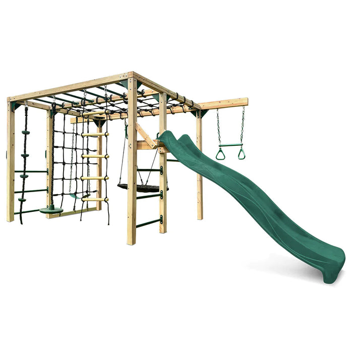 Lifespan Kids Jungle Gym Orangutan All-In-One Playcentre with Slide - Green - Outdoor Play Equipment