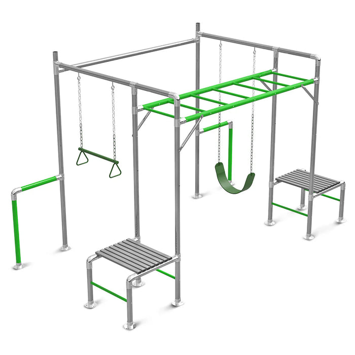 Junior Jungle Daylesford trapeze bar and gymnastic rings close-up