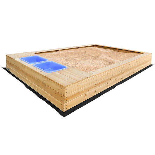 Lifespan Kids Mighty Rectangular Kids Sandpit with Wooden Cover - Sandpits