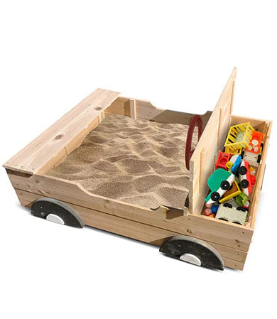 Lifespan Kids Outback Car-Themed Wooden Sandpit - Sandpits