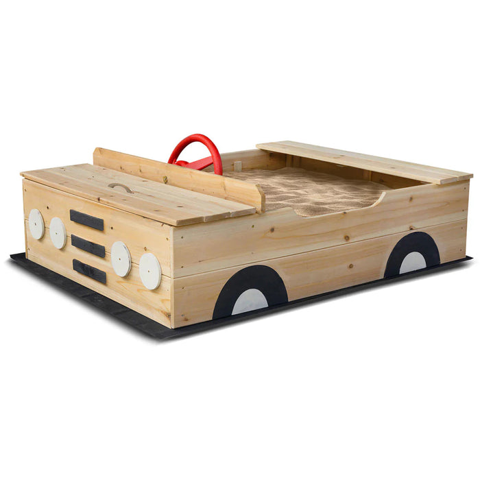 Lifespan Kids Outback Car-Themed Wooden Sandpit - Sandpits