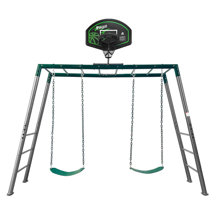 Lifespan Kids Stanley Commerical Steel Monkey Bars with Anchor Kit and Basketball Ring