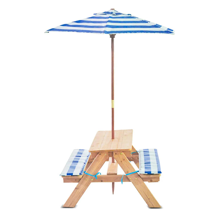 Lifespan Kids Sunset Wooden Picnic Table with Foldable Umbrella - Baby & Kids > Kid’s Furniture