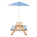 Lifespan Kids Sunset Wooden Picnic Table with Foldable Umbrella - Baby & Kids > Kid’s Furniture