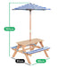 Lifespan Kids Sunset Wooden Picnic Table with Foldable Umbrella - Baby & Kids > Kid’s Furniture