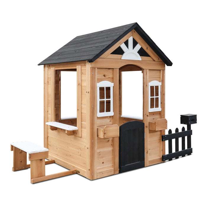 Teddy Cubby House snack bench close-up