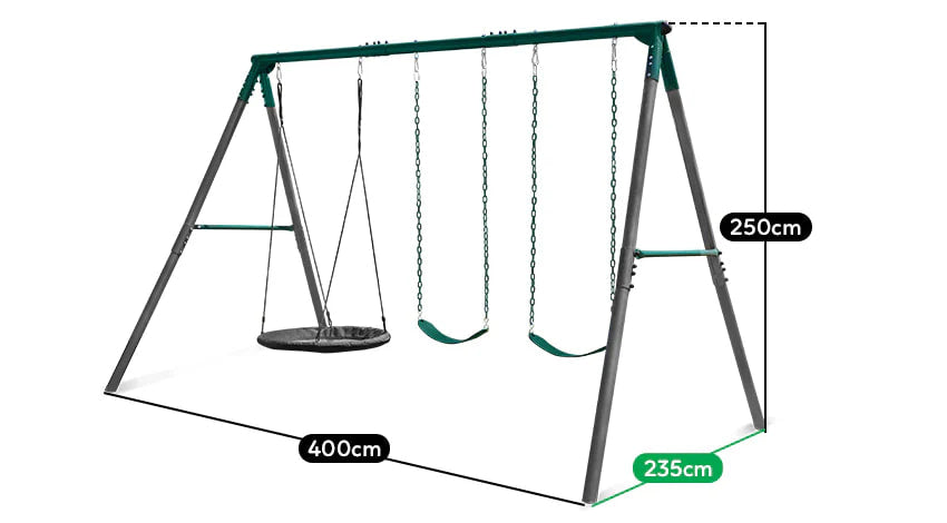 Heavy-Duty Titan Station Swing Set for Toddlers Kids — All