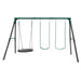 front image of the Titan 3 Station Swing Set white  background