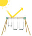 Lifespan Kids Wesley Double Swing Set with Trapeze - Swing Sets