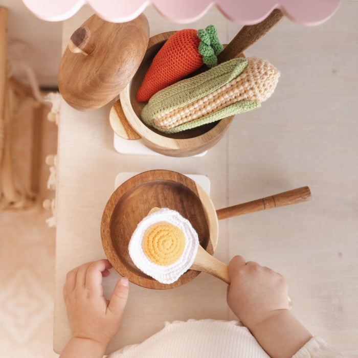 Mahogany Pot and Pan Cookware Play Set