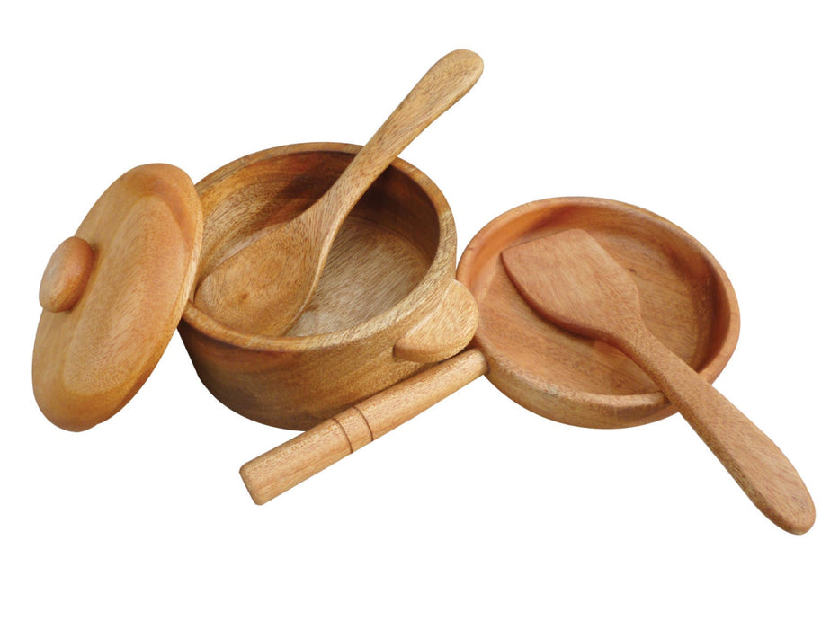 Mahogany Pot and Pan Cookware Play Set