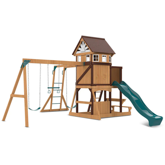 Meer Brook Play Centre lower hideaway with bench