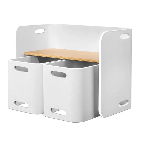 Keezi Nordic Compact Design Kids Table and Chairs White