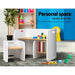 Keezi Nordic Compact Design Kids Table and Chairs White side view