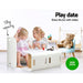Keezi Nordic Compact Design Kids Table and Chairs White in a child's room