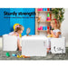 Keezi Nordic Compact Design Kids Table and Chairs White full view