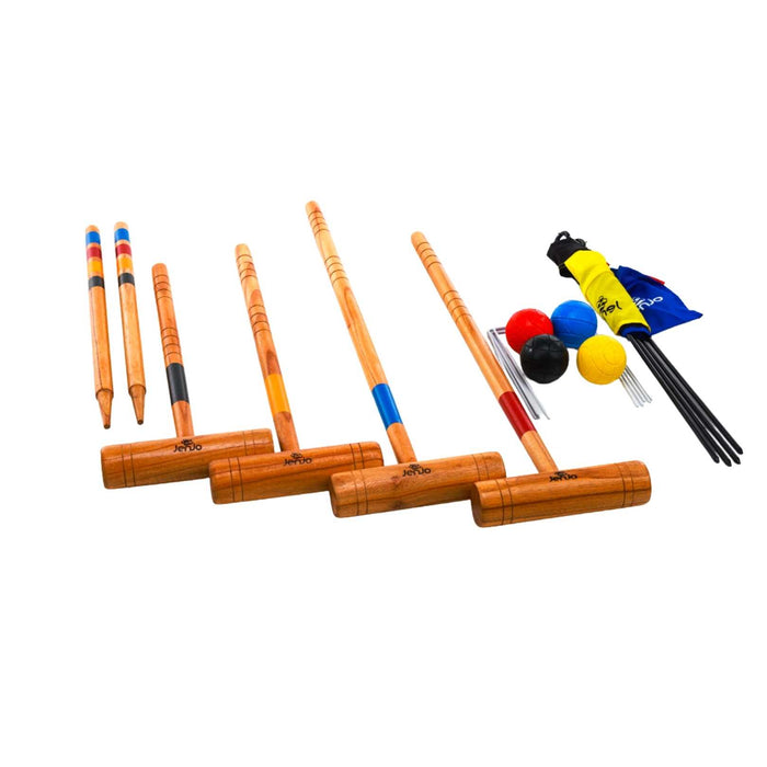 Wooden Croquet Game Set with Carry Bag