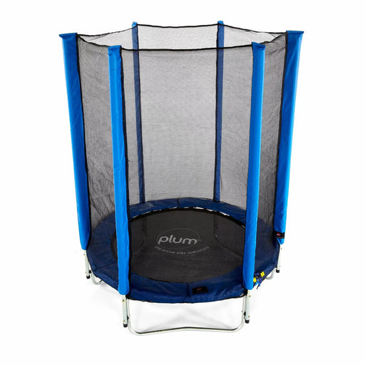 4.5ft plum junior trampoline in blue with a white background