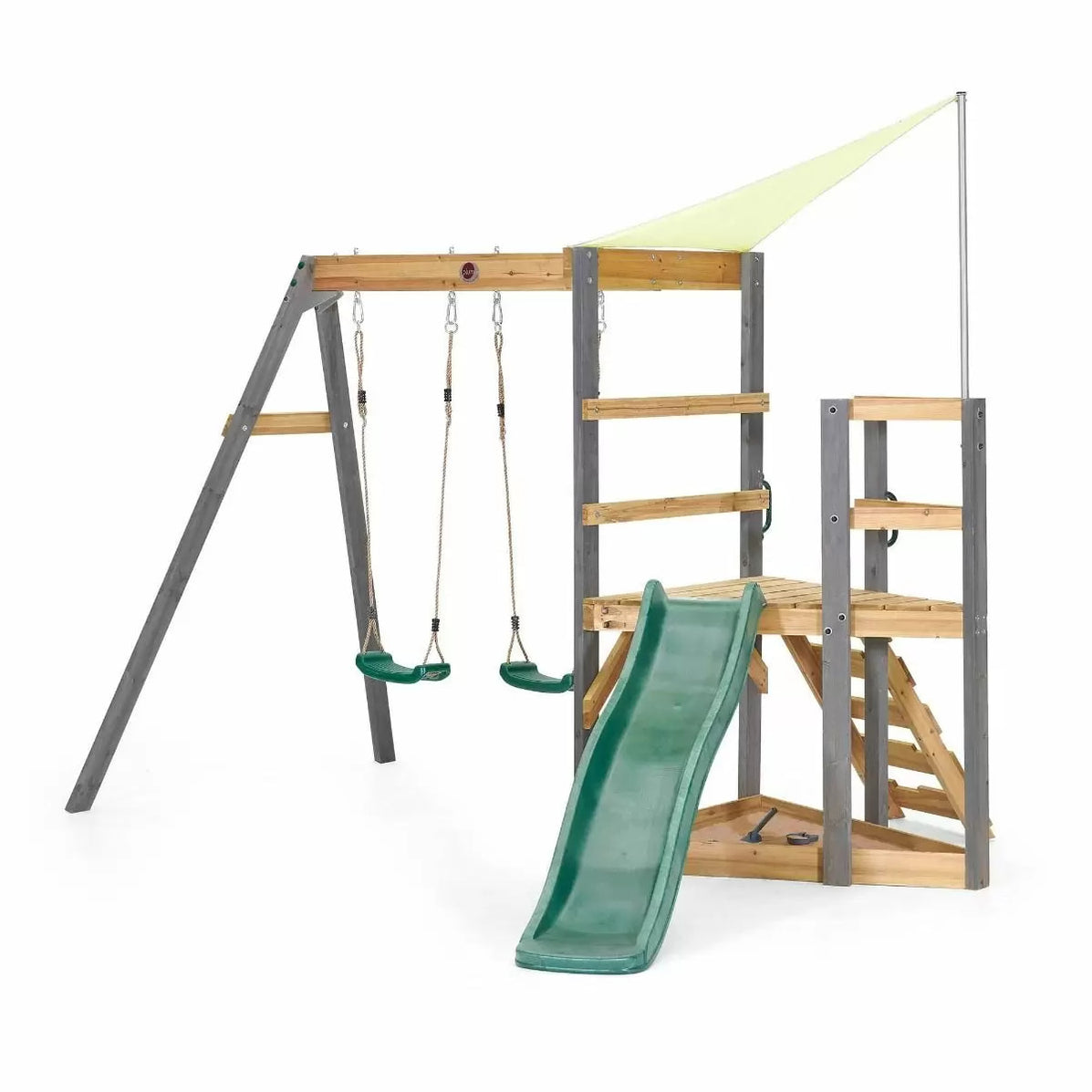 Plum Barbary Swing and Slide with sandpit, swings, slide and shade canopy