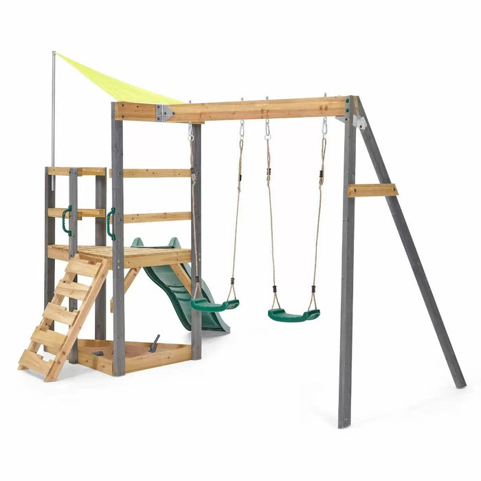 Plum Barbary Swing and Slide with Sandpit - Swing Sets