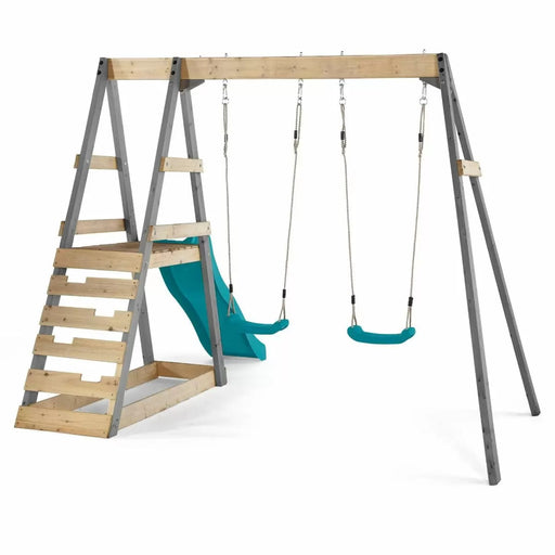 Plum Tamarin Wooden Swing Set in Teal - Swing Sets