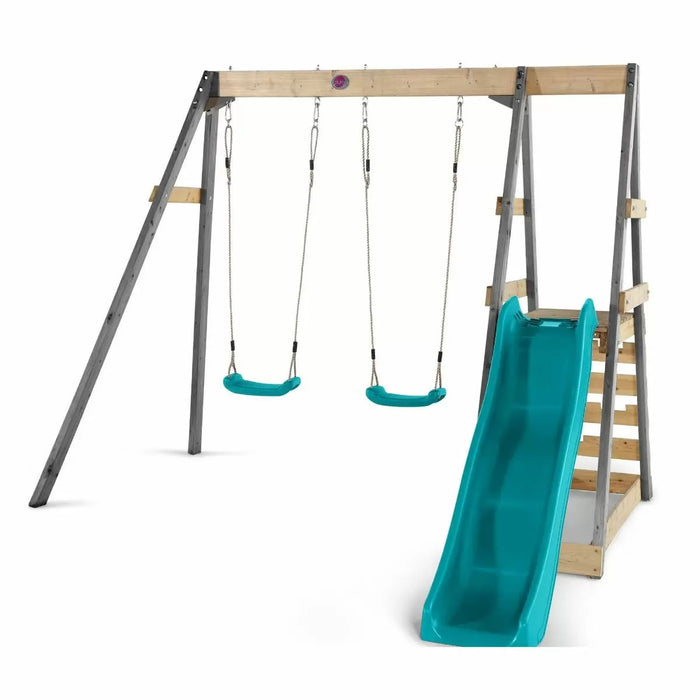 Plum Tamarin Wooden Swing Set in Teal - Swing Sets