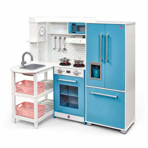 Plum Wooden L-Shaped Corner Kids Kitchen