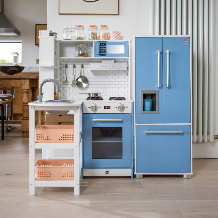 Plum Wooden L-Shaped Corner Kids Kitchen