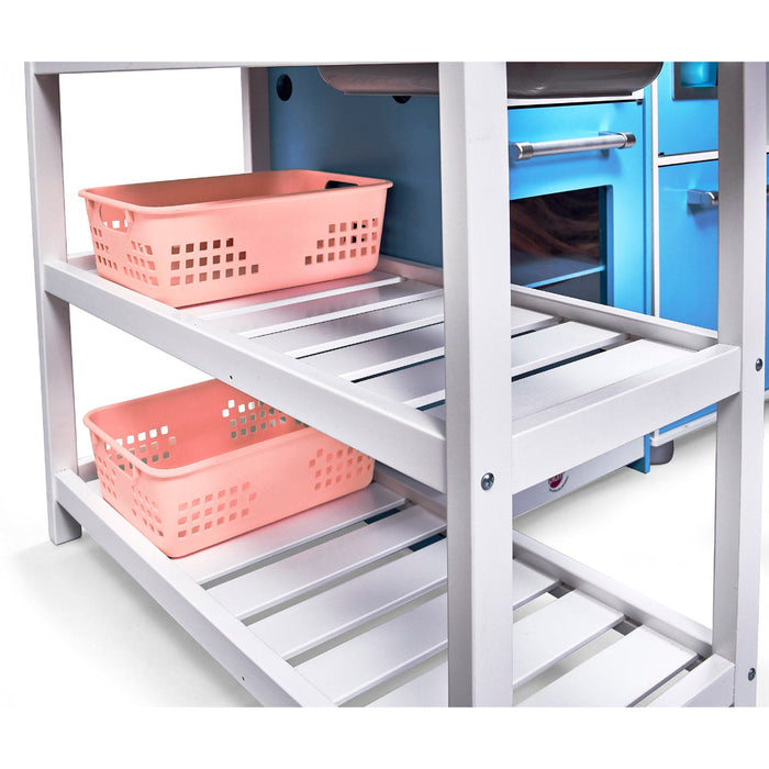 Plum Wooden L-Shaped Corner Kids Kitchen