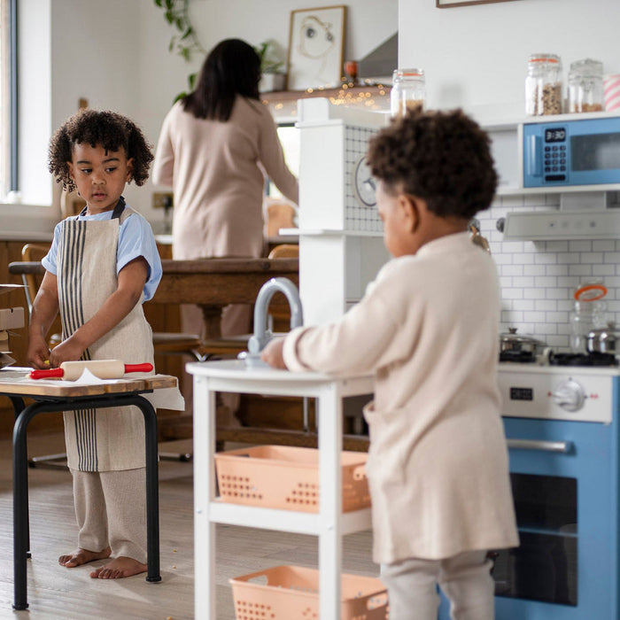 Plum Wooden L-Shaped Corner Kids Kitchen