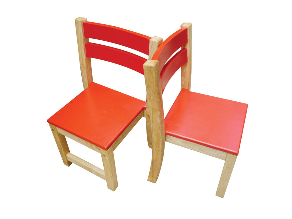 Red Top Timber Table with 2 Matching Chairs