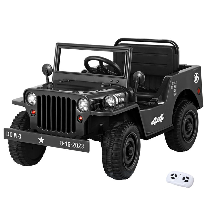 Rigo Kids Off Road Military Ride On Car Black