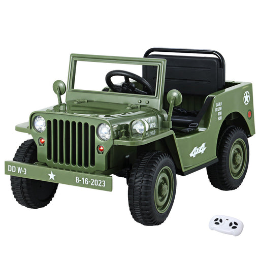 Rigo Kids Off Road Military Ride On Car - Olive Green - Kids Ride on Car