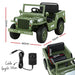 Rigo Kids Off Road Military Ride On Car - Olive Green - Kids Ride on Car