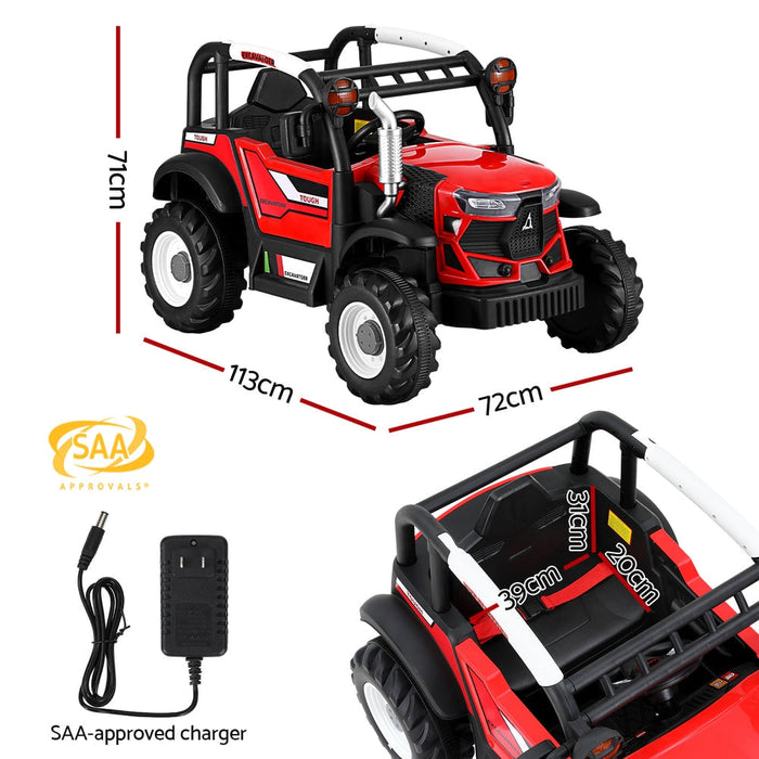 Rigo Kids Off-Road Ride On Jeep Red steering wheel