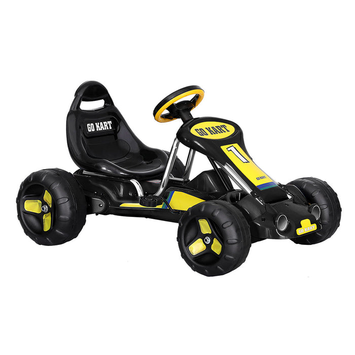 Rigo Kids Pedal Racing Go Kart in Black