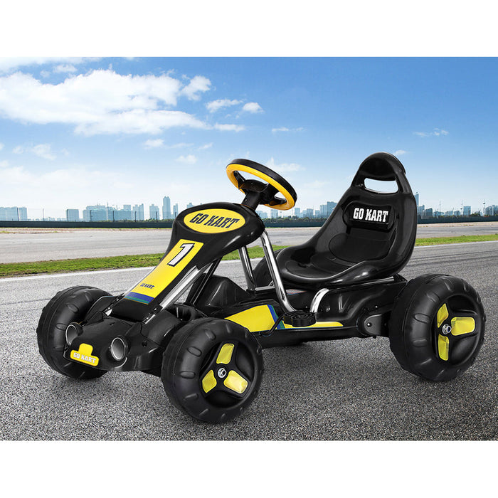 Rigo Kids Pedal Racing Go Kart in Black