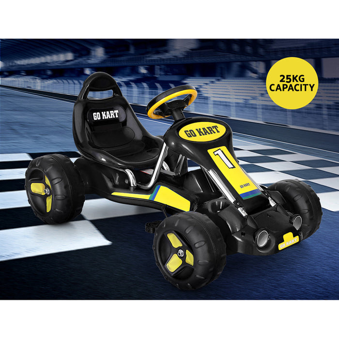 Rigo Kids Pedal Racing Go Kart in Black