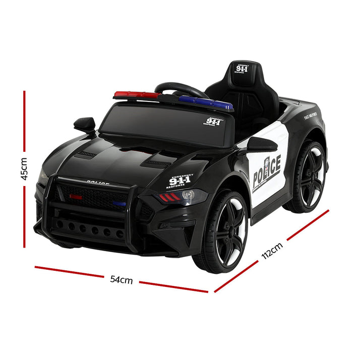 Rigo Kids Police Ride On Car - Black