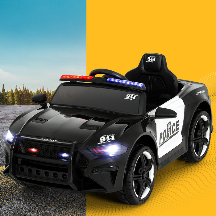 Rigo Kids Police Ride On Car - Black