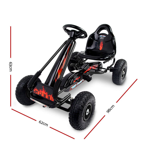 Rigo Kids Racing Pedal Go Kart in Black - Baby & Kids > Ride on Cars Go-karts & Bikes