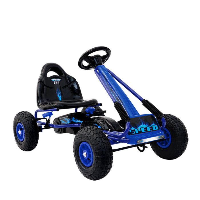 Rigo Kids Racing Pedal Go Kart Blue