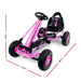 Rigo Kids Racing Pedal Go Kart Pink steel frame