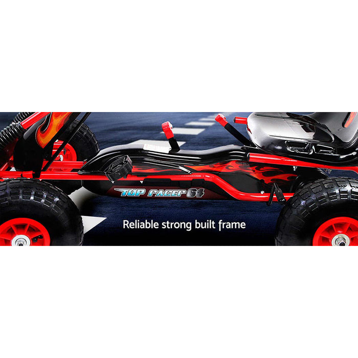 Rigo Kids Racing Pedal Go Kart Red tyres