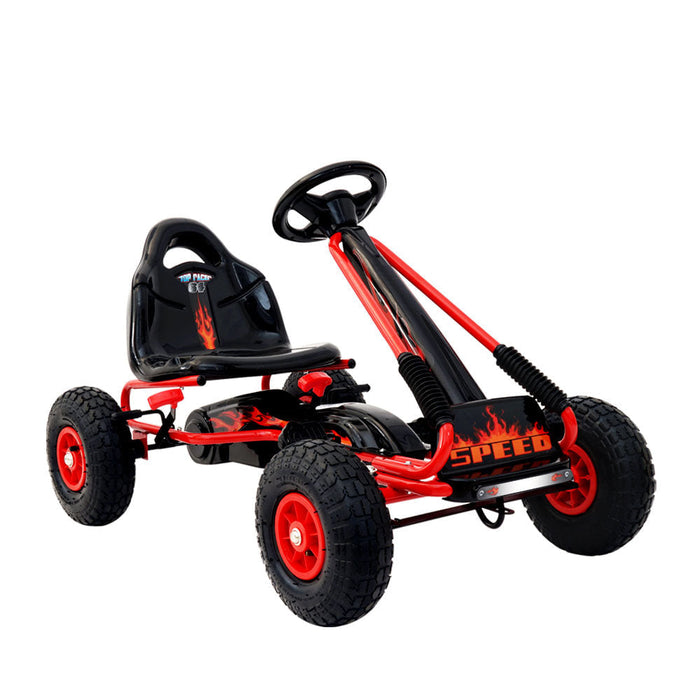 Rigo Kids Racing Pedal Go Kart Red